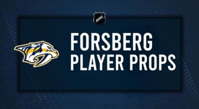 Filip Forsberg Player Prop Bets for the Predators vs. Bruins Game - October 22