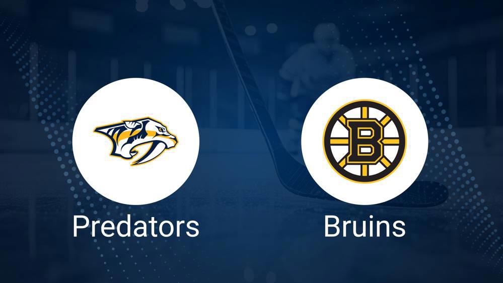 Where to Watch Nashville Predators vs. Boston Bruins on TV or Streaming Live - October 22