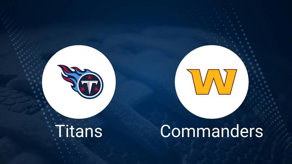 Where to Watch Titans vs. Commanders on TV or Streaming Live - Dec. 1