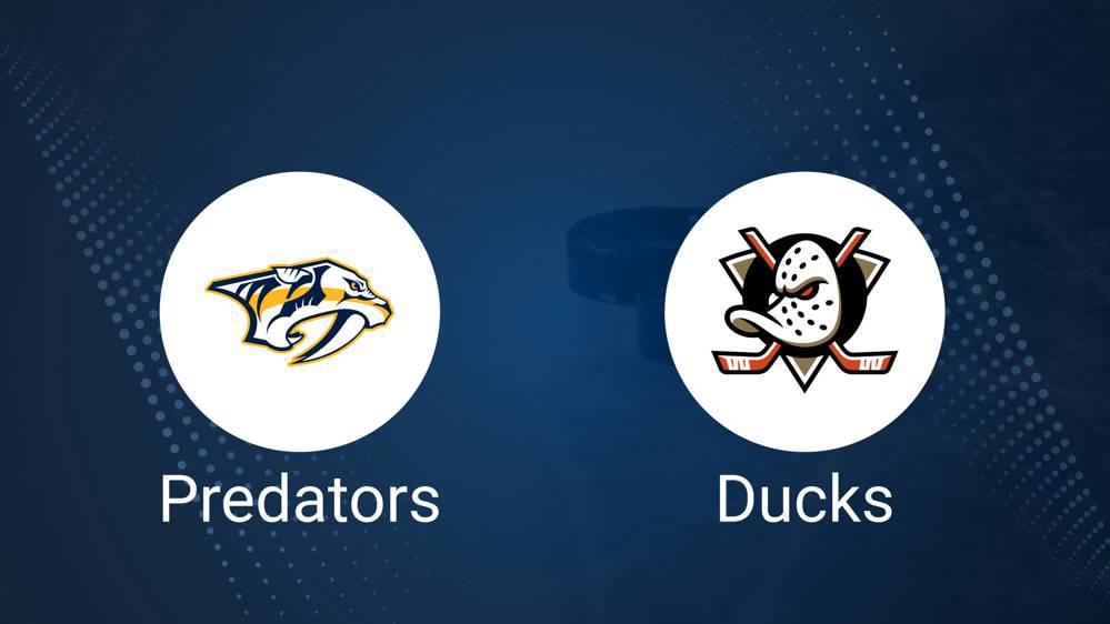 Where to Watch Nashville Predators vs. Anaheim Ducks on TV or Streaming Live - January 25