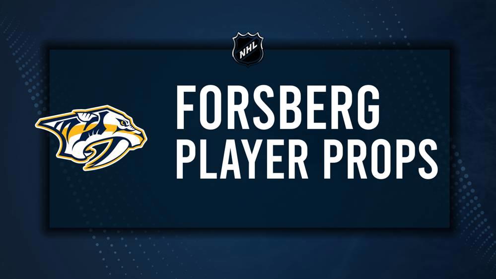 Filip Forsberg Player Prop Bets for the Predators vs. Penguins Game - February 1