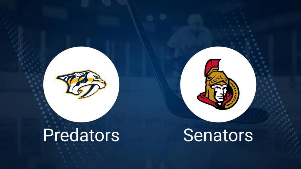 Where to Watch Nashville Predators vs. Ottawa Senators on TV or Streaming Live - February 3